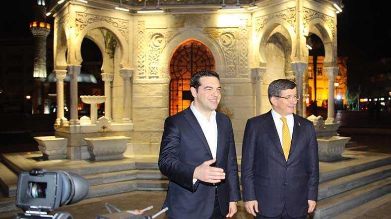 Ahmet Davutoğlu- Alexis Tsipras İzmir'de görüştü