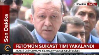 Cuma namazı çıkışı açıklamalarda bulunan Cumhurbaşkanı Recep Tayyip Erdoğan Almanya'daki gurbetçiler