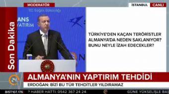 Cumhurbaşkanı Erdoğan, 'Alman ekonomi bakanının hiçbir mesnede dayanmadan, dolaylı mesajlarla ülkemi