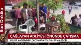 Çağlayan'da bulunan İstanbul Adalet Sarayı'nın önünde silah sesleri duyuldu. 1 kişi yaralandı, polis