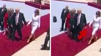 İsrail'de bulunan ABD Başkanı Donald Trump'a eşi Melania Trump'tan ilginç bir tepki geldi. Başkan Tr