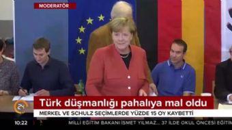 Merkel'in Türk düşmanlığı oy kaybettirdi