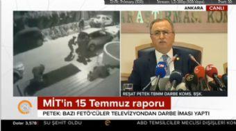 TBMM darbe komisyonu başkanı Reşat Petek darbenin siyasi ayağına ilişkin çarpıcı açıklamalarda bulu