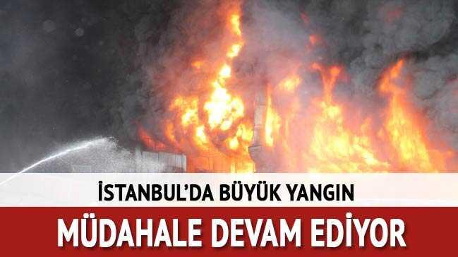 Bayrampaşa'da plastik atölyesinde yangın!