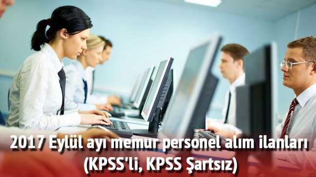 KPSS+%C5%9Farts%C4%B1z+s%C4%B1navs%C4%B1z+memur+personel+al%C4%B1m+ilanlar%C4%B1+2017+Eyl%C3%BCl+ay%C4%B1+KPSS%E2%80%99li+