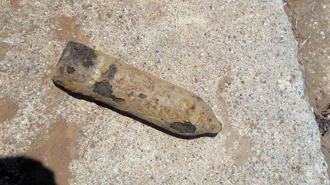 Şanlıurfa'da patlamamış top mermisi bulundu
