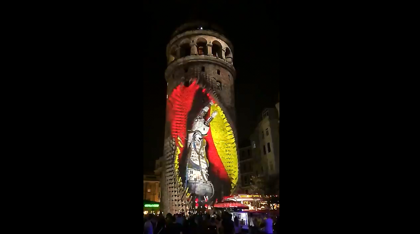 Galata Kulesi'nde görsel şölen