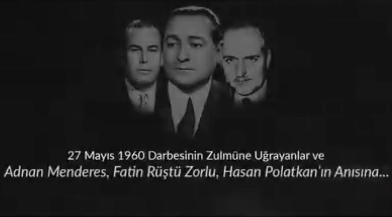 27 Mayıs 1960 darbesinin yıl dönümünde, demokrasi şehitlerini rahmetle anıyoruz