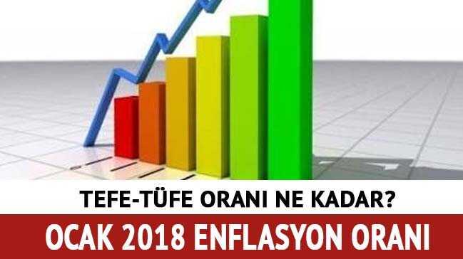 Ocak Şubat enflasyon oranları 2018 açıklandı! TEFE TÜFE oranı ne kadar"