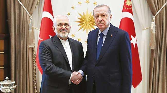Erdoğan, Zarif'i kabul etti