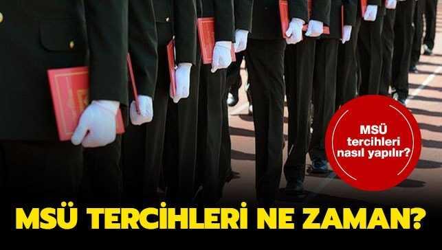 MSÜ tercihleri için geri sayım
