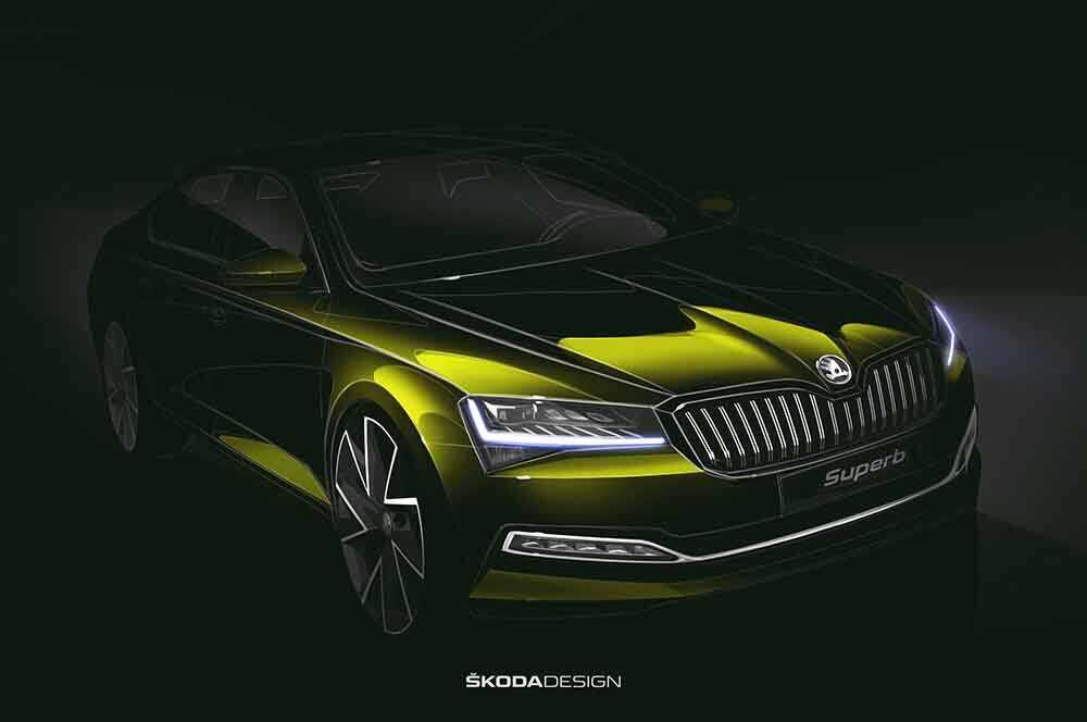 Yeni Skoda Superb'in ilk görseli ortaya çıktı