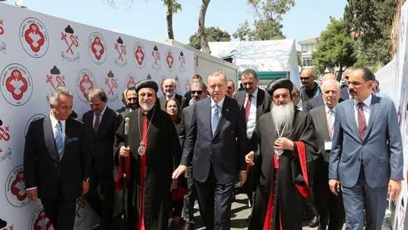 Başkan Erdoğan, Cumhuriyet tarihinde ilk Süryani Kilise'nin temelini attı