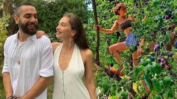 Neslihan Atagül ağaçtan meyve topladı, konserve yaptı