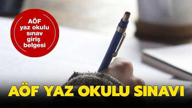 AÖF yaz okulu giriş belgesi nasıl çıkarılır"