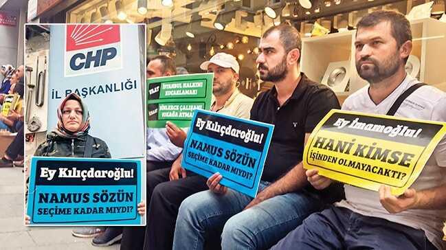 İBB'den çıkarılan işçiler CHP il başkanlığında