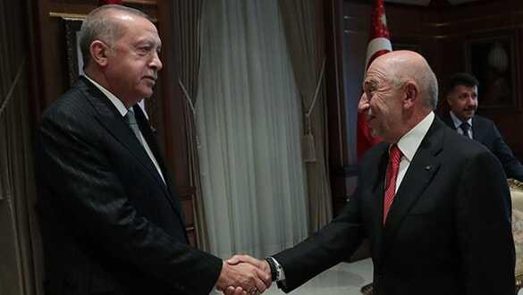 Başkan Erdoğan, TFF Başkanı Özdemir'i kabul etti