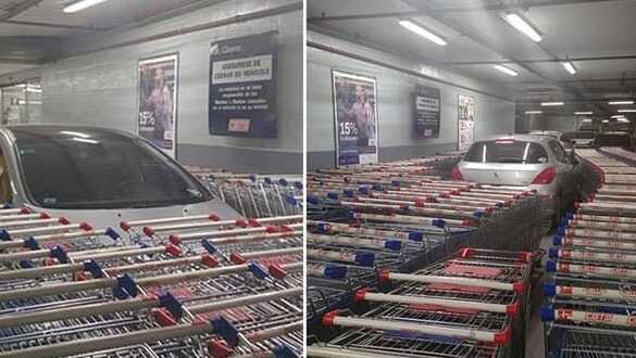 Sürücüye büyük şok! Sen misin marketin önüne park eden...