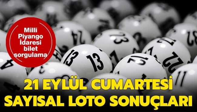 Sayısal Loto 21 Eylül 2019 sonuçları