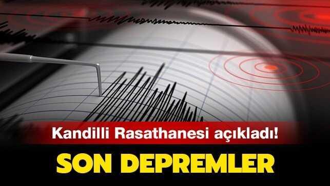 Kandilli Rasathanesi ve AFAD'dan deprem açıklaması