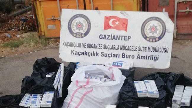 Gaziantep'te 6 bin 250 paket kaçak sigara ele geçirildi