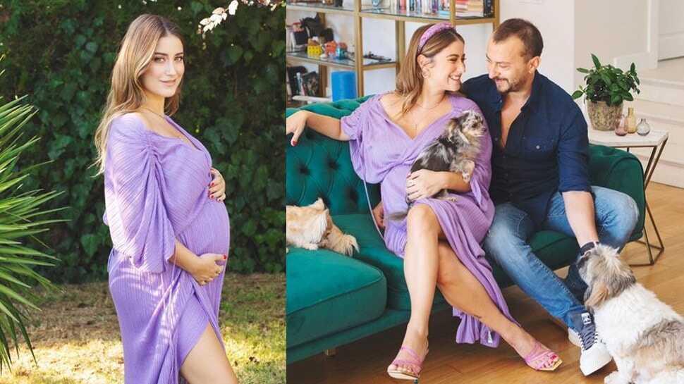 Geri sayım başladı! İşte 8 aylık hamile Hazal Kaya'nın son hali...