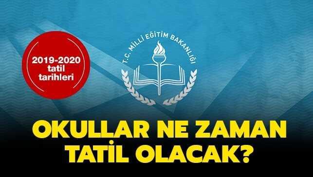 2019-2020 ilk ara tatil için geri sayım