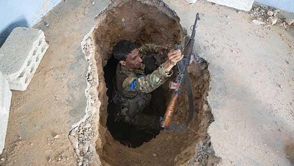 Fırat'ın doğusunda YPG-PKK'nın kazdığı tünel ortaya çıkarıldı