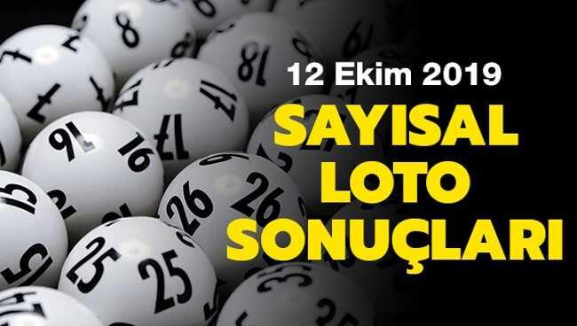 12 Ekim 2019 Sayısal Loto çekiliş sonuçları