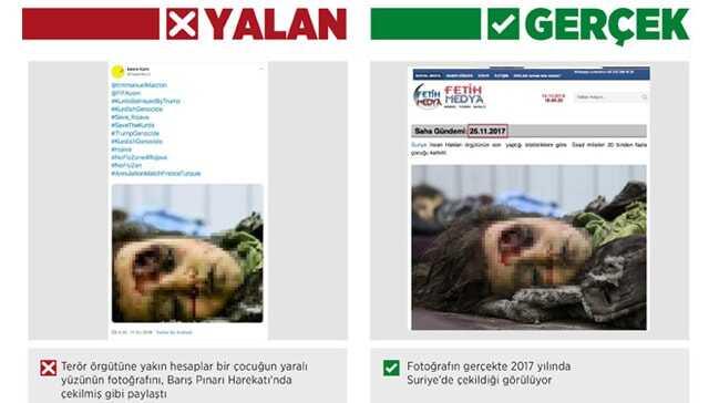 PKK-PYD'den manipülasyon girişimi!, Harekat sırasında çekilmiş gibi gösterdiler