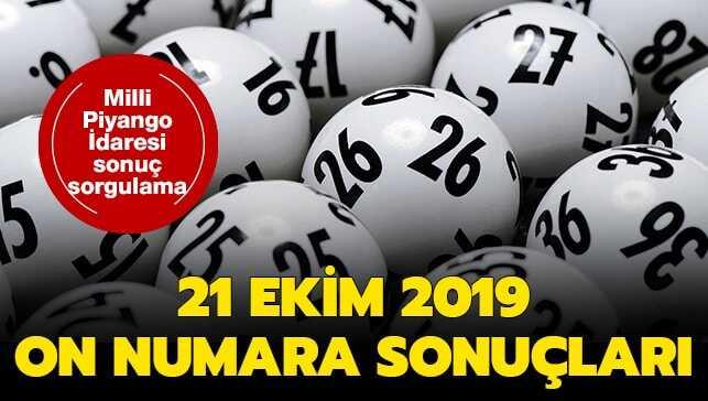 21 Ekim 2019 On Numara sonuçları