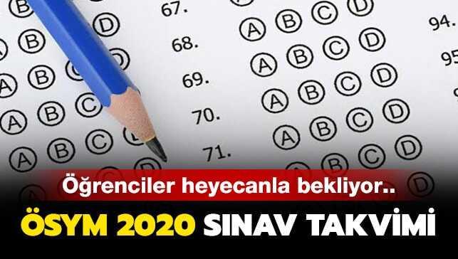 Gözler ÖSYM 2020 sınav takviminde..