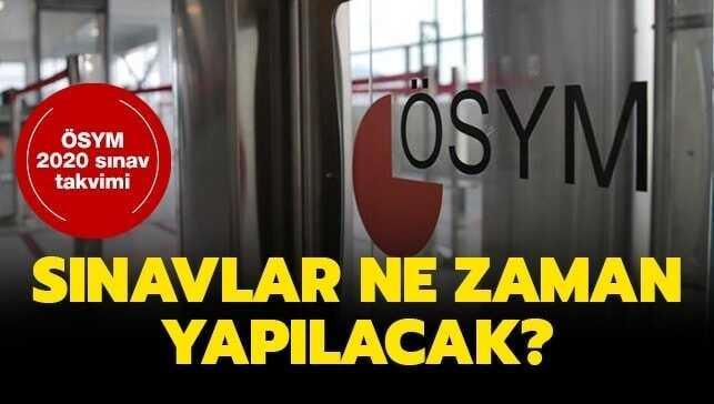 YKS, DGS, KPSS 2020 ne zaman yapılacak"
