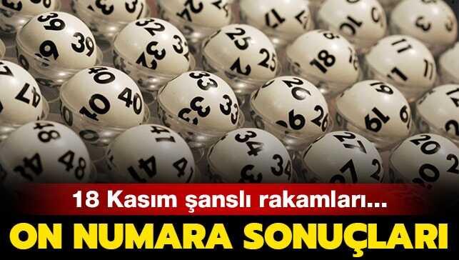 On Numara çekiliş sonuçları 18 Kasım 2019