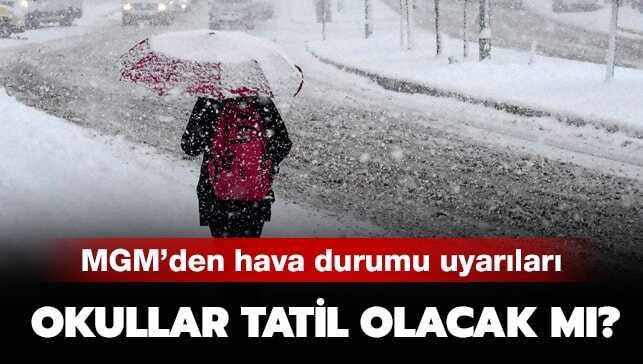 10 Aralık Salı günü kar tatili var mı" Bugün okullar tatil mi"