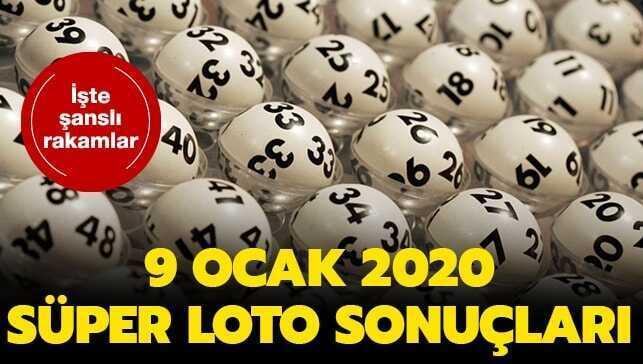 Süper Loto sonuçları 9 Ocak 2020