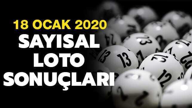 Sayısal Loto çekiliş sonuçları 18 Ocak 2020