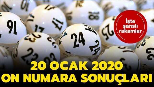 On Numara sonuçları 20 Ocak 2020