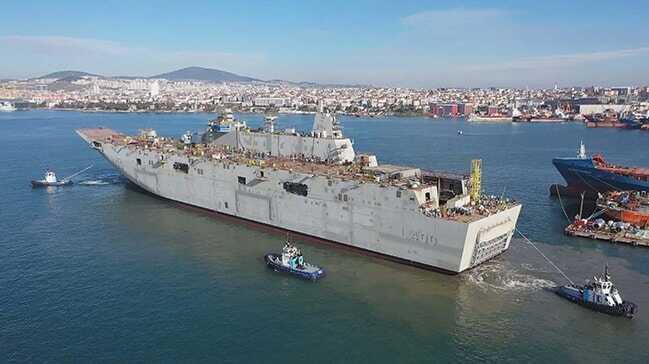 Türkiye'nin ilk uçak gemisi 'TCG Anadolu'da heyecanlandıran gelişme!