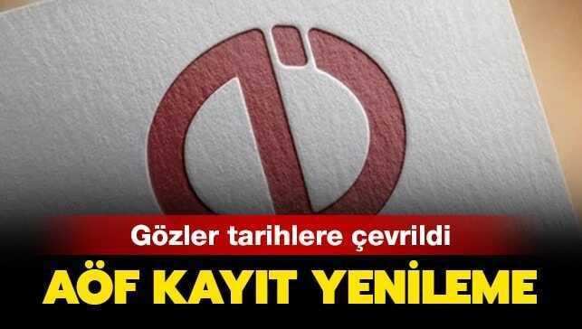AÖF kayıt yenileme işlemleri nasıl yapılır" 2020 AÖF kayıt yenileme ne zaman bitiyor"