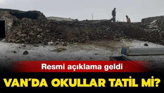 Van Başkale'de okullar tatil oldu! Van son dakika okullar tatil mi"