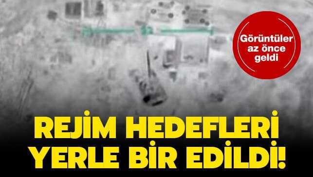 Bahar Kalkanı Harekatından yeni görüntüler! Rejim hedefleri böyle vuruluyor