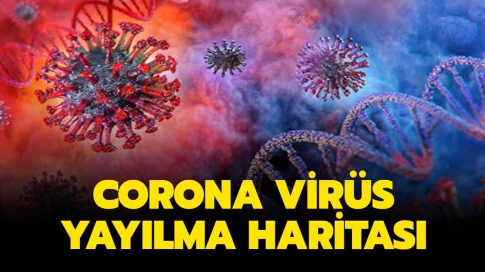 Corona virüs (koronavirüs) haritası haberimizde! İşte ...