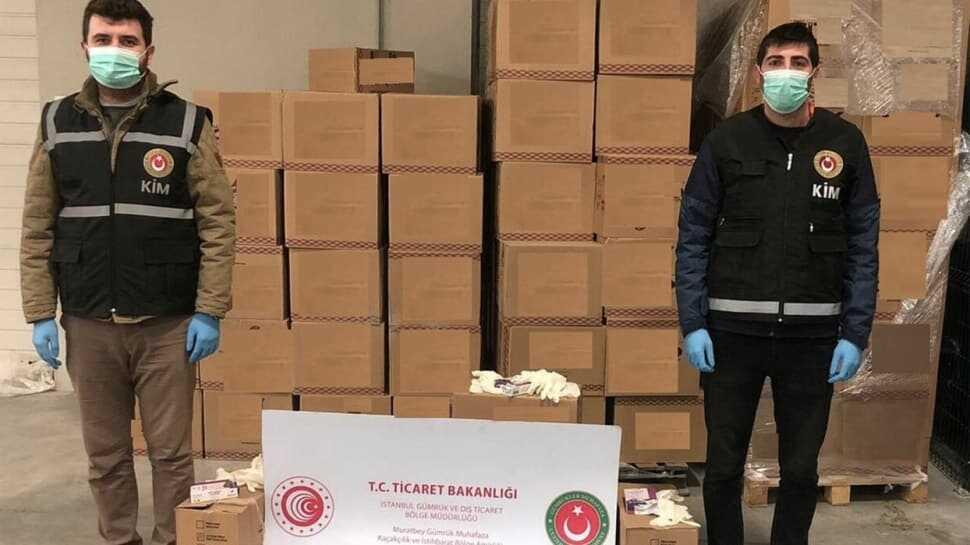 İhracı ön izne bağlı olan 86 bin 400 tıbbi eldiven ele geçirildi