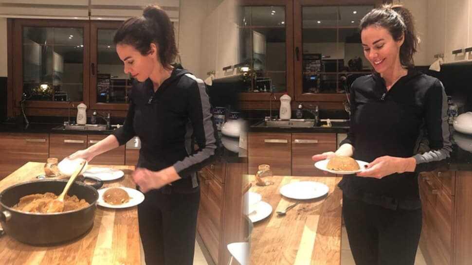 Defne Samyeli kendini mutfağa vurdu! Gece yarısı irmik helvası yaptı