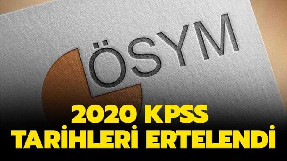 KPSS ertelendi mi" Son dakika KPSS tarihleri ne oldu" İşte yeni KPSS tarihleri 2020!