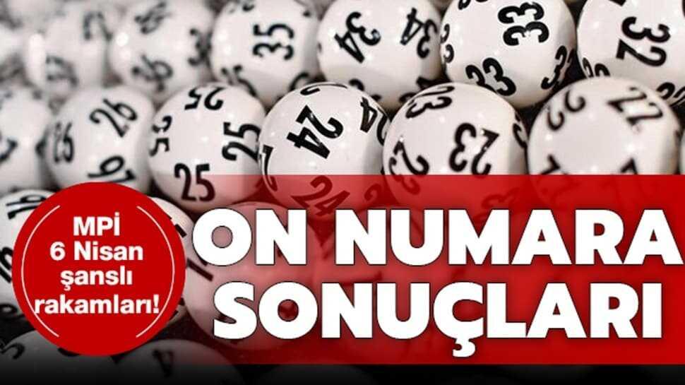 On Numara 6 Nisan 2020 sonuçları