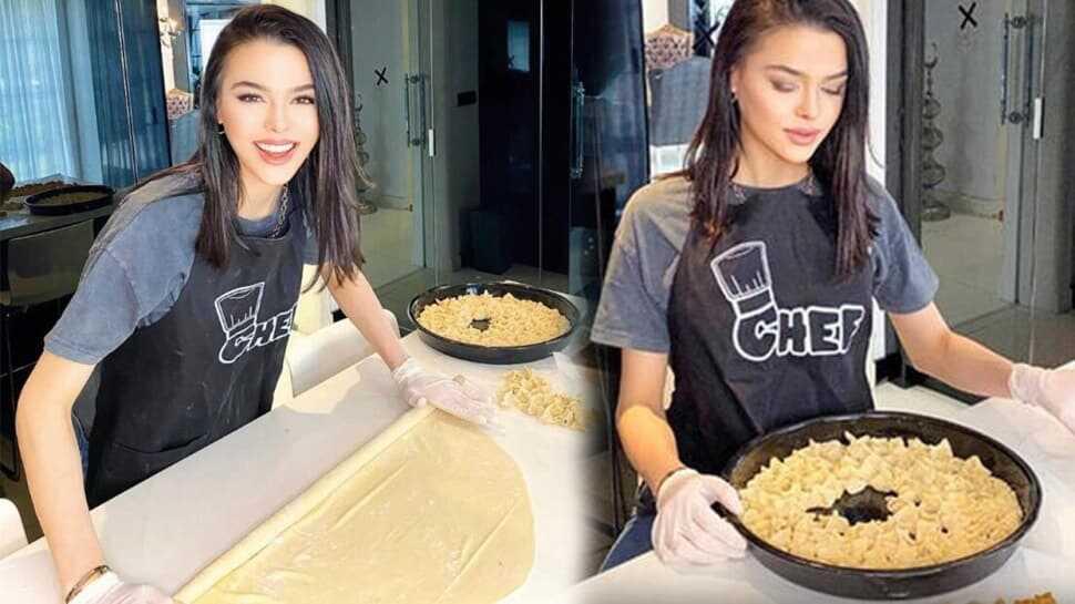 Kuruluş Osman'ın yıldızı Aslıhan Karalar mutfağa girdi, mantı yaptı!
