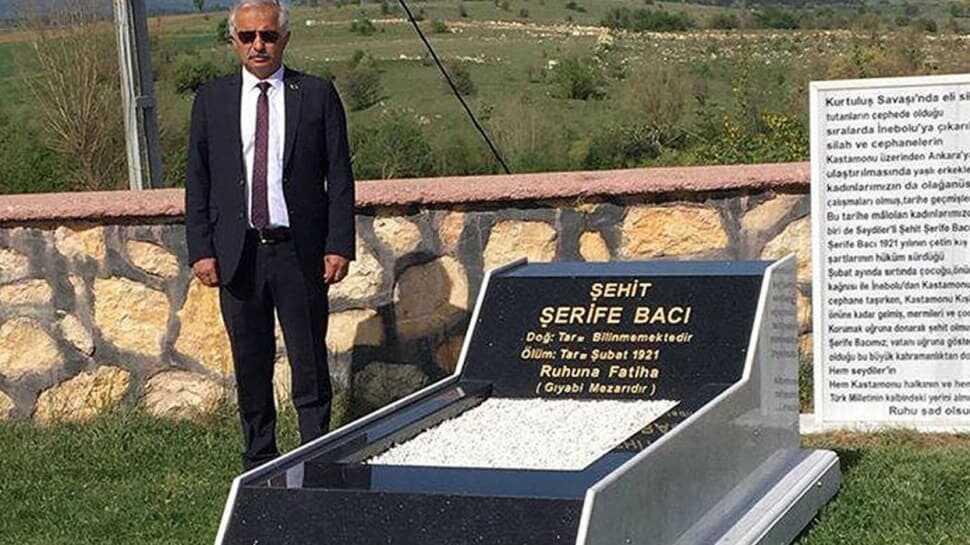 Kurtuluş Savaşı'nın kadın kahramanlarından Şehit Şerife Bacı için temsili mezar