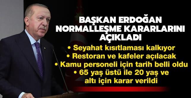 Başkan Erdoğan duyurdu... Seyahat kısıtlaması 1 Haziran'dan itibaren kaldırılacak